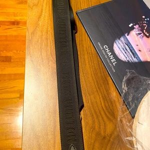 black and gold wide LV strap